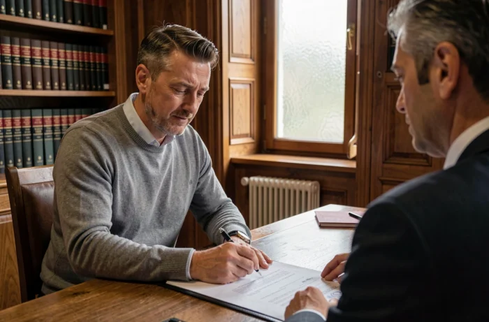 Signature d'un acte notarié lors d'un achat immobilier en Belgique